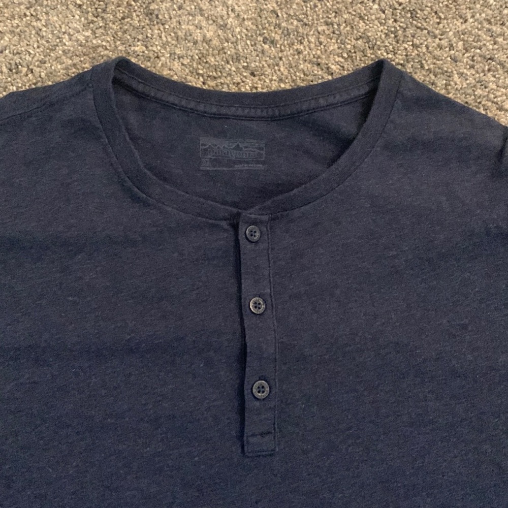 Navy blue Henley, Patagonia, XL